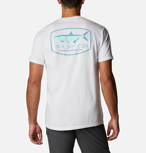 Columbia PFG T-Shirt White For Men's NZ26075 New Zealand